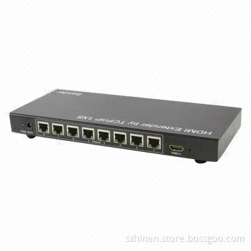 1X8HDMI Extender by TCP/IP with sender and receiver